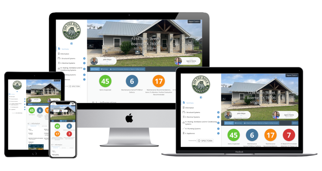 Home inspection report mockup